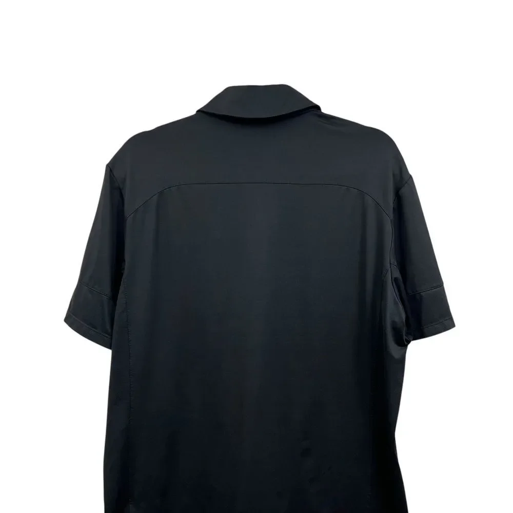 Adidas Mens Polo Shirt Performance Athletic Calvert Cutters Logo Black Sz M*